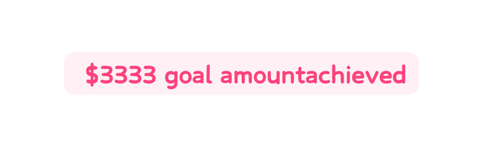 3333 goal amountachieved